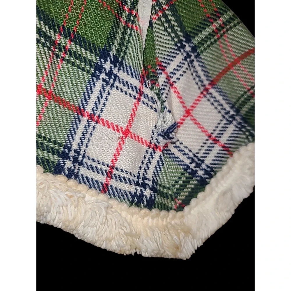 Vintage Barbie Green Plaid Poncho Fringe Trim Cape Coat Outfit‎ Doll Clothes